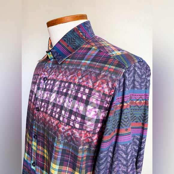 Skull Skeleton Evil Devil Geometric Gold Trimmed Classic Fit Shirt - Picture 9 of 12